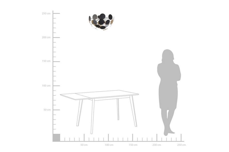 Plafond Damatria - Svart/Guld - Belysning - Lampor & belysning inomhus - Taklampa & takbelysning - Takplafond