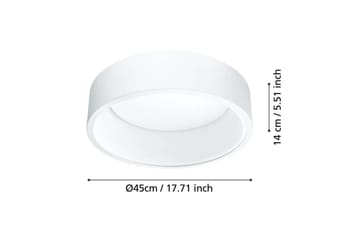 Plafond Eglo Marghera 45 cm, Vit - 45 cm, Vit - Belysning - Lampor & belysning inomhus - Taklampa & takbelysning - Takplafond