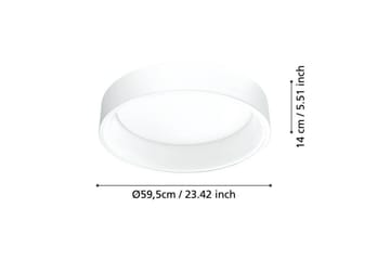Plafond Eglo Marghera 59,5 cm, Vit - 59,5 cm, Vit - Belysning - Lampor & belysning inomhus - Taklampa & takbelysning - Takplafond