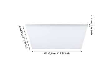 Plafond Eglo Trupiana Vit 437x437 mm - 437x437 mm - Belysning - Lampor & belysning inomhus - Taklampa & takbelysning - Takplafond