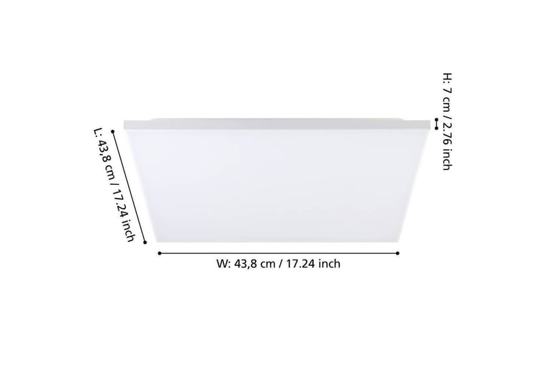 Plafond Eglo Trupiana Vit 437x437 mm - 437x437 mm - Belysning - Lampor & belysning inomhus - Taklampa & takbelysning - Takplafond