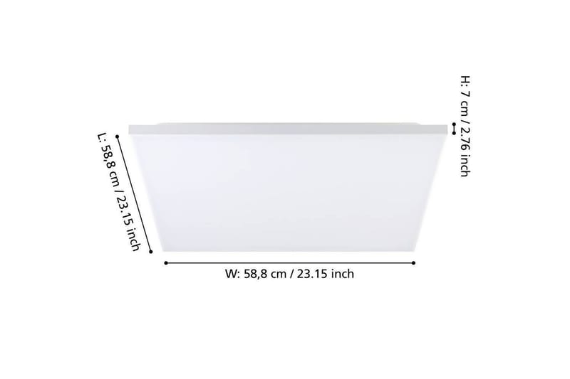 Plafond Eglo Trupiana Vit 587x587 mm - 587x587 mm - Belysning - Lampor & belysning inomhus - Taklampa & takbelysning - Takplafond