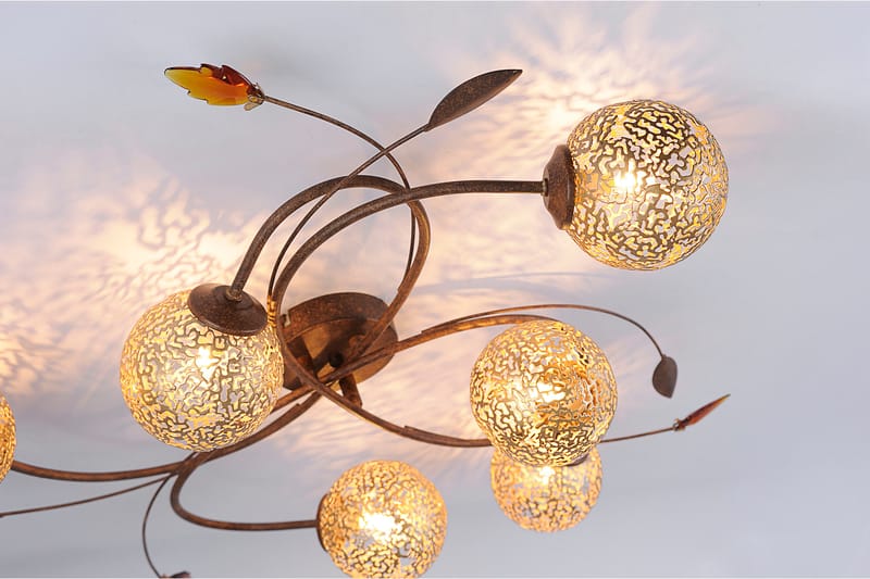 Plafond Greta Blad - Orange - Hall lampa - Plafond - Takplafond - Taklampa & takbelysning