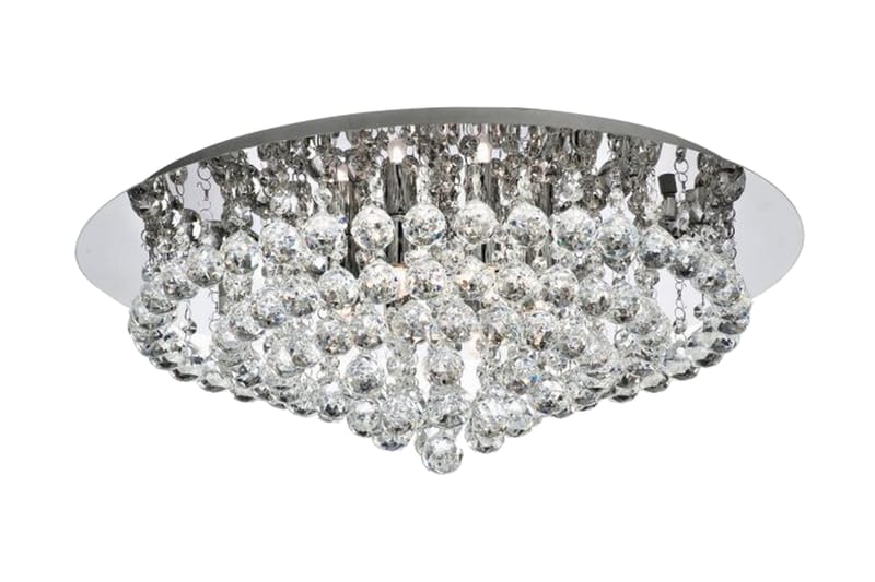 Plafond Hanna 55 cm Rund Dimbar 8 Lampor Krom/Blank - Hall lampa - Taklampa & takbelysning - Takplafond - Plafond