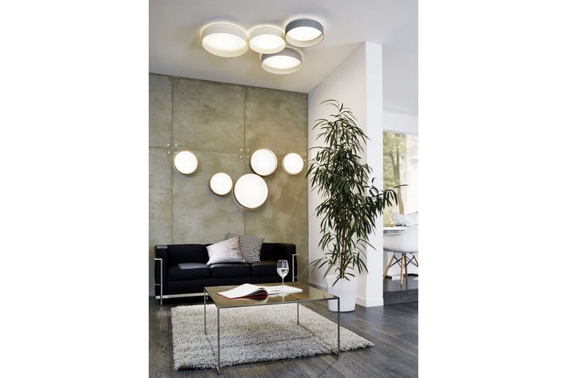 Plafond Palomaro LED 50 cm Taupe/Vit - Eglo - Plafond - Takplafond - Hall lampa - Taklampa & takbelysning