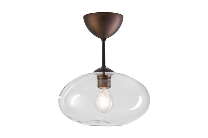 Plafondlampa Bullo 27x32 cm Oxid/Klart Glas - Hall lampa - Taklampa & takbelysning - Takplafond - Plafond