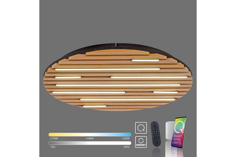 Q-Akustik Paul Neuhaus Vägg/taklampa - Wood - Belysning - Lampor & belysning inomhus - Taklampa & takbelysning - Takplafond