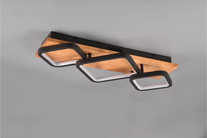 Rama LED plafond 3L mattsvart/ trä - Matt svart/Trä - Belysning - Lampor & belysning inomhus - Taklampa & takbelysning - Takplafond