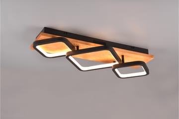 Rama LED plafond 3L mattsvart/ trä - Matt svart/Trä - Belysning - Lampor & belysning inomhus - Taklampa & takbelysning - Takplafond