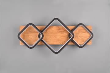 Rama LED plafond 3L mattsvart/ trä - Matt svart/Trä - Belysning - Lampor & belysning inomhus - Taklampa & takbelysning - Takplafond
