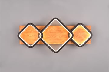Rama LED Plafond 3L mattsvart/ trä - Matt svart/Trä - Belysning - Lampor & belysning inomhus - Taklampa & takbelysning - Takplafond