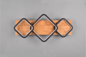 Rama LED Plafond 3L mattsvart/ trä - Matt svart/Trä - Belysning - Lampor & belysning inomhus - Taklampa & takbelysning - Takplafond