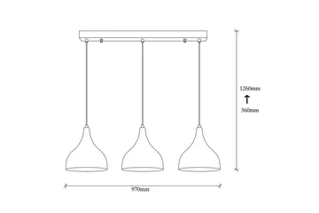 Taklampa Rathour Ignite Koppar / Svart - Koppar/Svart - Belysning - Lampor & belysning inomhus - Sovrumslampa - Taklampa sovrum