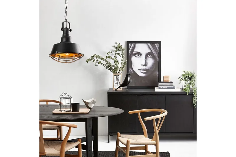 Taklampa Rathour Titanium Svart / Rany - Guld/Svart - Belysning - Lampor & belysning inomhus - Sovrumslampa - Taklampa sovrum