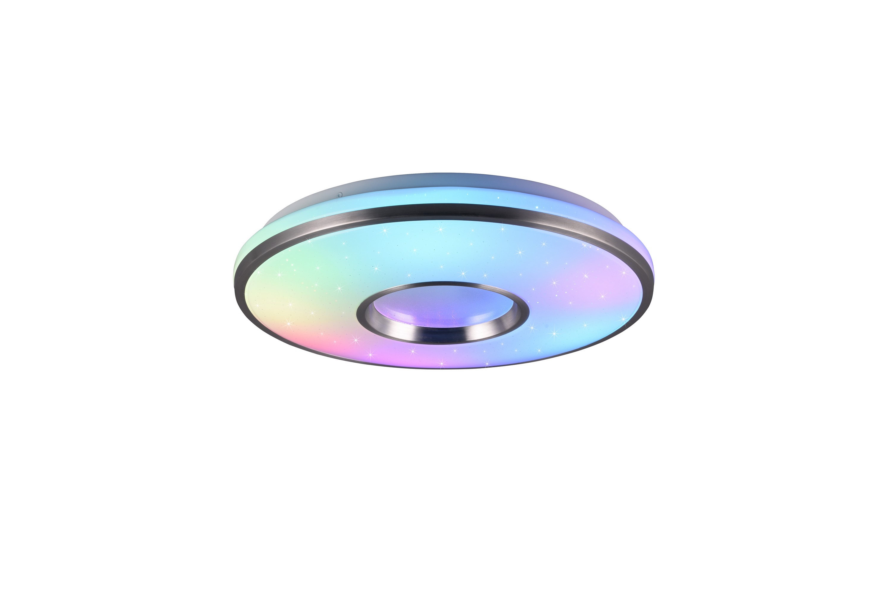 Realta LED plafond 39 cm borstad aluminium RGBW Borstad aluminium