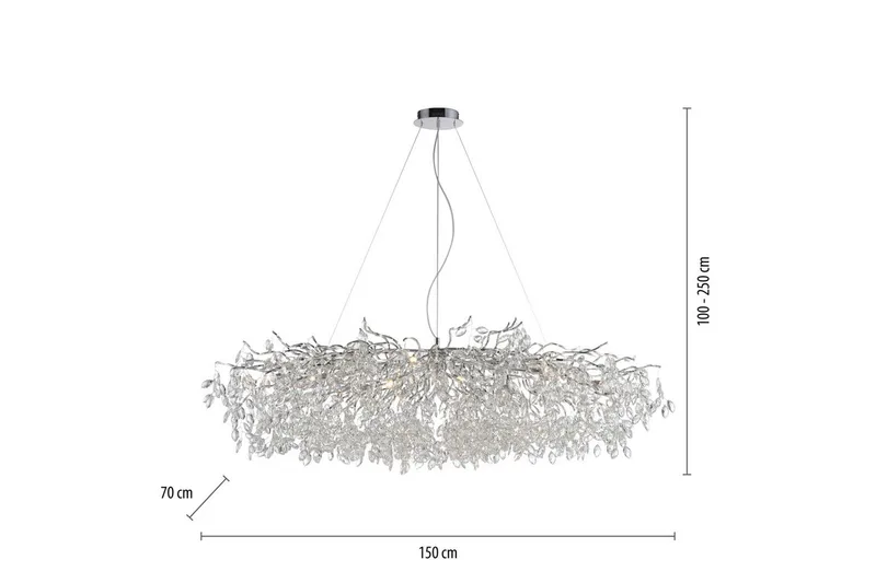 Ricicle Paul Neuhaus Krona - Chrome - Belysning - Lampor & belysning inomhus - Taklampa & takbelysning - Kristallkrona & takkrona