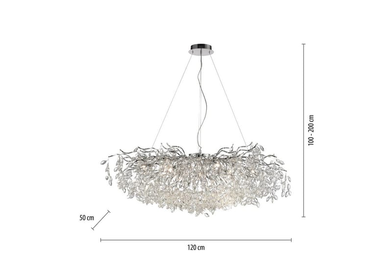 Ricicle Paul Neuhaus Krona - Chrome - Belysning - Lampor & belysning inomhus - Taklampa & takbelysning - Kristallkrona & takkrona