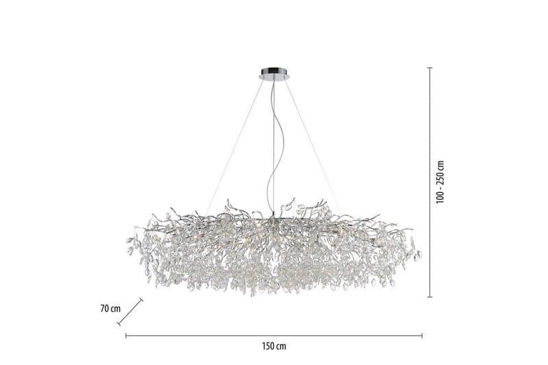Ricicle Paul Neuhaus Krona - Chrome - Belysning - Lampor & belysning inomhus - Taklampa & takbelysning - Kristallkrona & takkrona