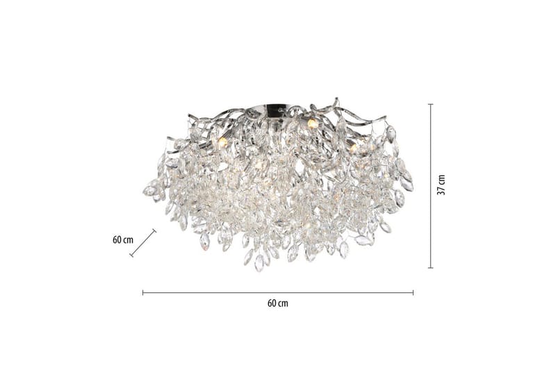 Ricicle Paul Neuhaus Taklampa - Chrome - Belysning - Lampor & belysning inomhus - Taklampa & takbelysning - Kristallkrona & takkrona