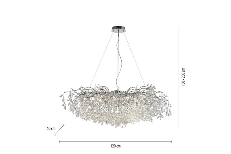 Ricicle Paul Neuhaus Krona - Chrome - Belysning - Lampor & belysning inomhus - Taklampa & takbelysning - Kristallkrona & takkrona