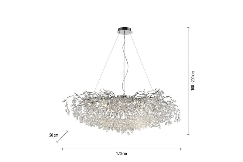 Ricicle Paul Neuhaus Krona - Chrome - Belysning - Lampor & belysning inomhus - Taklampa & takbelysning - Kristallkrona & takkrona