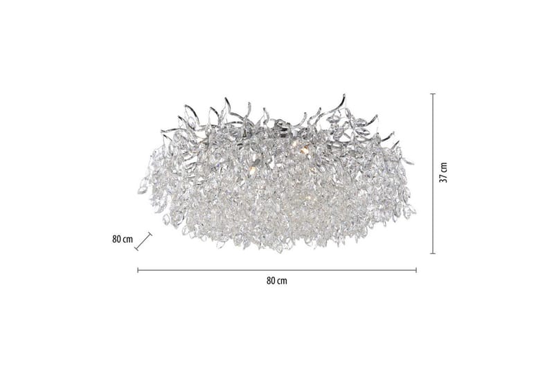 Ricicle Paul Neuhaus Taklampa - Chrome - Belysning - Lampor & belysning inomhus - Taklampa & takbelysning - Kristallkrona & takkrona