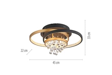 Rotazo Paul Neuhaus Taklampa - Black||Brass - Belysning - Lampor & belysning inomhus - Taklampa & takbelysning - Takplafond