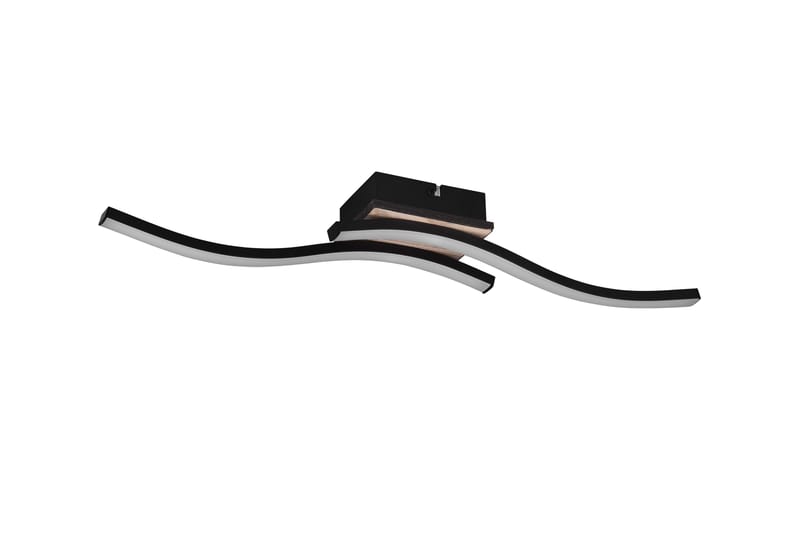 Route LED Taklampa 2L mattsvart/ trä - Matt svart/Trä - Belysning - Lampor & belysning inomhus - Taklampa & takbelysning - Takplafond