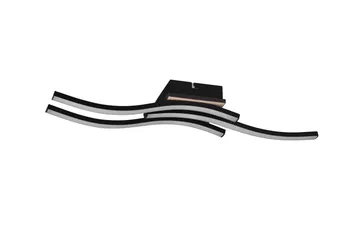 Route LED Taklampa 3L mattsvart/ trä - Matt svart/Trä - Belysning - Lampor & belysning inomhus - Taklampa & takbelysning - Takplafond