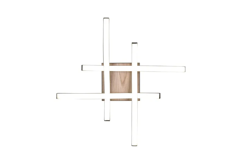 Route LED Taklampa 4L mattsvart/ trä - Matt svart/Trä - Belysning - Lampor & belysning inomhus - Taklampa & takbelysning - Takplafond