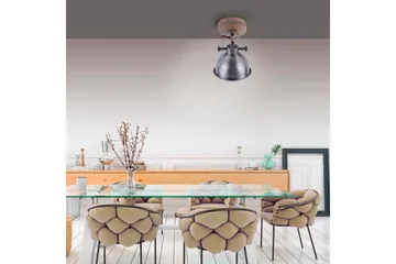 SAMIA vägg- o taklampa, järn 15x21,5 cm - Grå/Natur - Belysning - Lampor & belysning inomhus - Taklampa & takbelysning - Kökslampa & taklampa kök