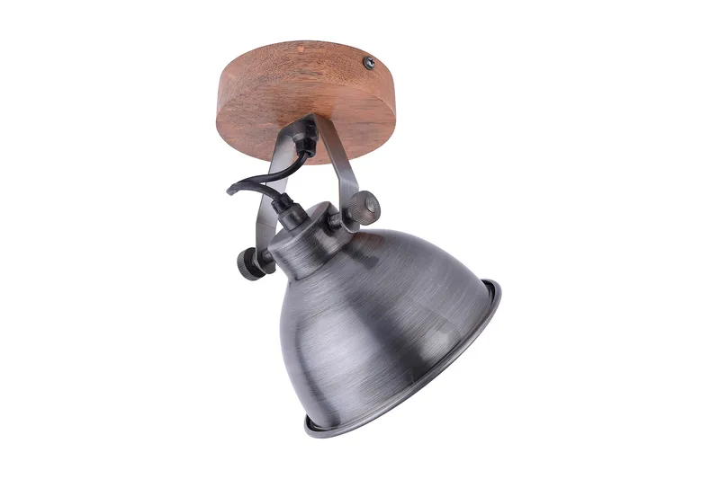 SAMIA vägg- o taklampa, järn 15x21,5 cm, Grå/Natur