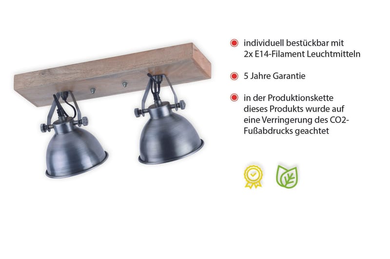 SAMIA vägg- o taklampa, järn 24x22 cm - Grå/Natur - Belysning - Lampor & belysning inomhus - Taklampa & takbelysning - Kökslampa & taklampa kök