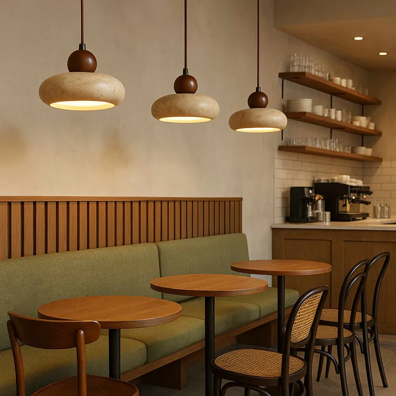 Serros Pendellampa - Beige Och Valnöt - Belysning - Lampor & belysning inomhus - Taklampa & takbelysning - Kristallkrona & takkrona