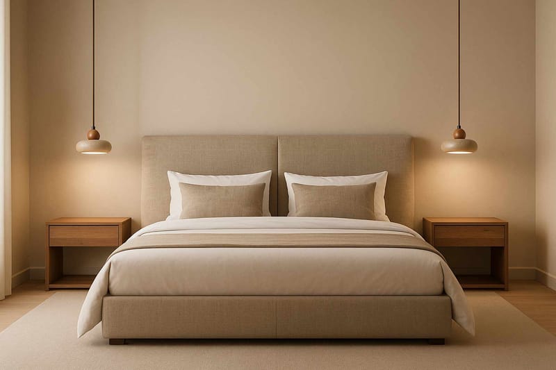 Serros Pendellampa - Beige Och Ek - Belysning - Lampor & belysning inomhus - Taklampa & takbelysning - Kristallkrona & takkrona