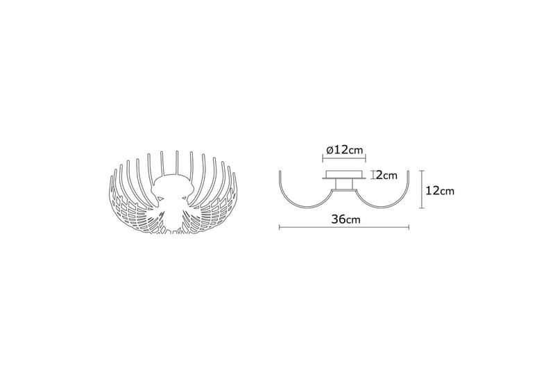 Taklampa Subbersta Vit - Diameter: 36 cm - Belysning - Lampor & belysning inomhus - Golvlampa