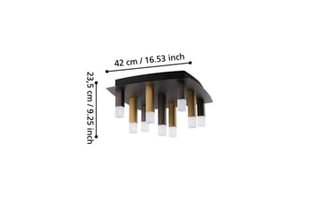 Takbelysning Eglo Estanterios Grå/Brun med 9 Lampor - Belysning - Lampor & belysning inomhus - Taklampa & takbelysning - Takplafond