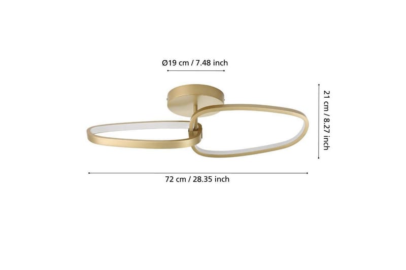 Takbelysning Eglo Lodosa Mässing - Belysning - Lampor & belysning inomhus - Taklampa & takbelysning - Takplafond