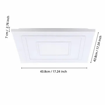 Taklampa Albarca - 438x438 mm - Belysning - Lampor & belysning inomhus - Taklampa & takbelysning - Takplafond