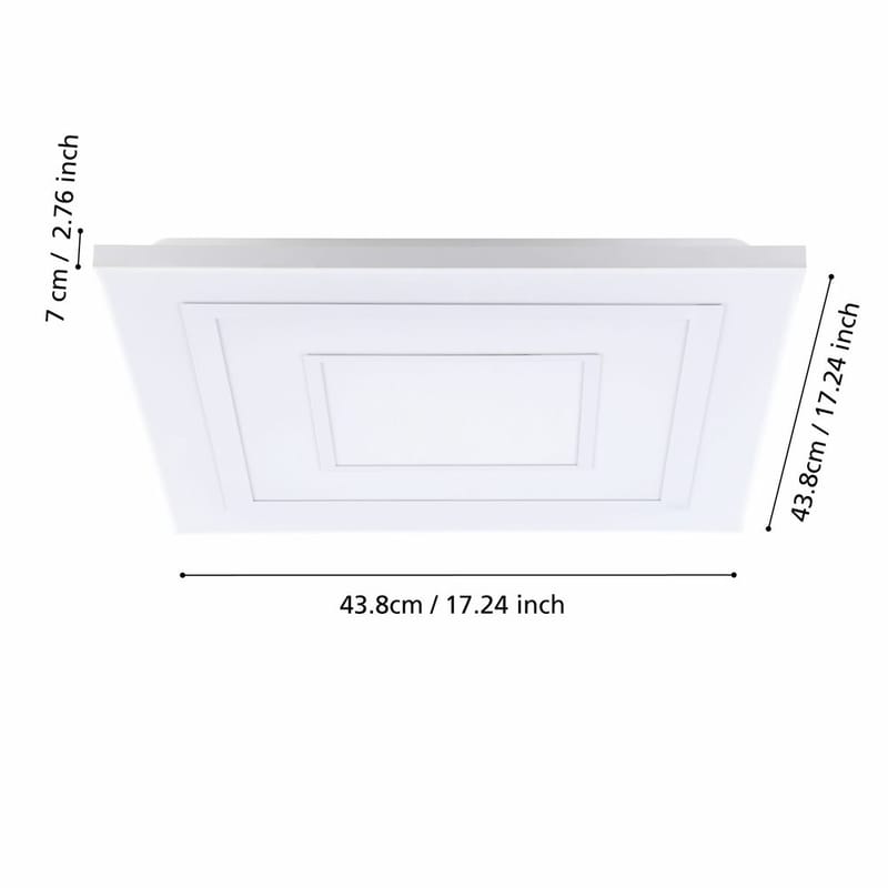 Taklampa Albarca - 438x438 mm - Belysning - Lampor & belysning inomhus - Taklampa & takbelysning - Takplafond