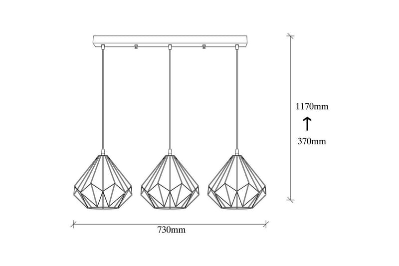 Taklampa Almasi Three Svart - Svart - Belysning - Lampor & belysning inomhus - Taklampa & takbelysning - Kökslampa & taklampa kök