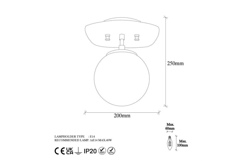 Taklampa Ariofield (20 x 25 x 25 cm) Rany - Rany - Belysning - Lampor & belysning inomhus - Taklampa & takbelysning - Takplafond