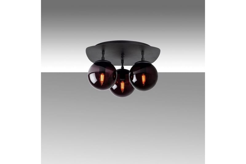 Taklampa Ariofield Triple Svart, Svart