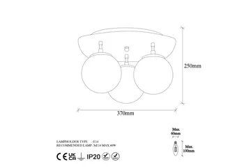 Taklampa Ariofield Triple Svart - Svart - Belysning - Lampor & belysning inomhus - Taklampa & takbelysning - Takplafond