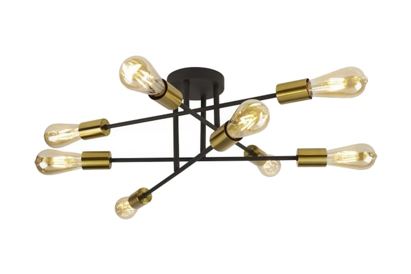 Taklampa Armstrong 54 cm Dimbar 8 Lampor Mässing/Svart - Hall lampa - Taklampa & takbelysning - Fönsterlampa - Pendellampa & hänglampa - Kökslampa & taklampa kök - Taklampa vardagsrum - Fönsterlampa hängande - Taklampa sovrum