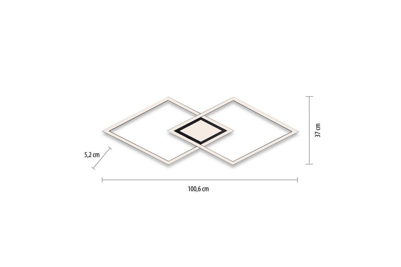 Taklampa Asmin - 37x5,2x106 cm - Belysning - Lampor & belysning inomhus - Taklampa & takbelysning - Takplafond
