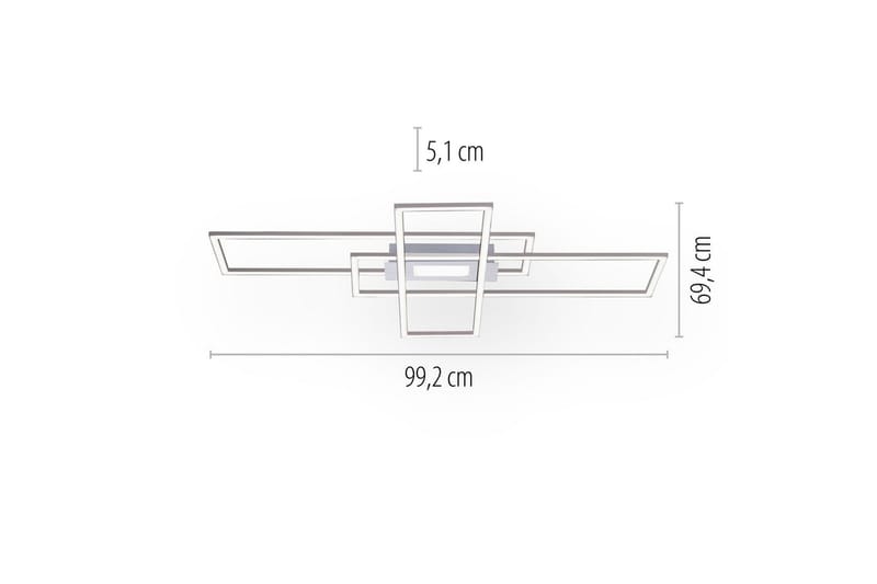 Taklampa Asmin - 69,4x6,8x98,9 cm - Belysning - Lampor & belysning inomhus - Taklampa & takbelysning - Takplafond