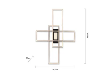 Taklampa Asmin - 69,4x6,8x99 cm - Belysning - Lampor & belysning inomhus - Taklampa & takbelysning - Takplafond