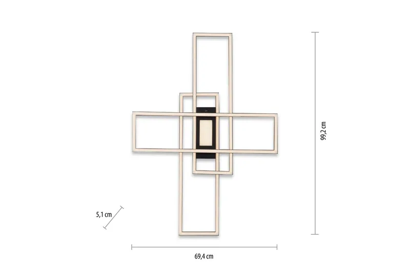 Taklampa Asmin - 69,4x6,8x99 cm - Belysning - Lampor & belysning inomhus - Taklampa & takbelysning - Takplafond