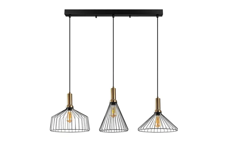 Taklampa Avenor Svart / Antik, Koppar/Svart